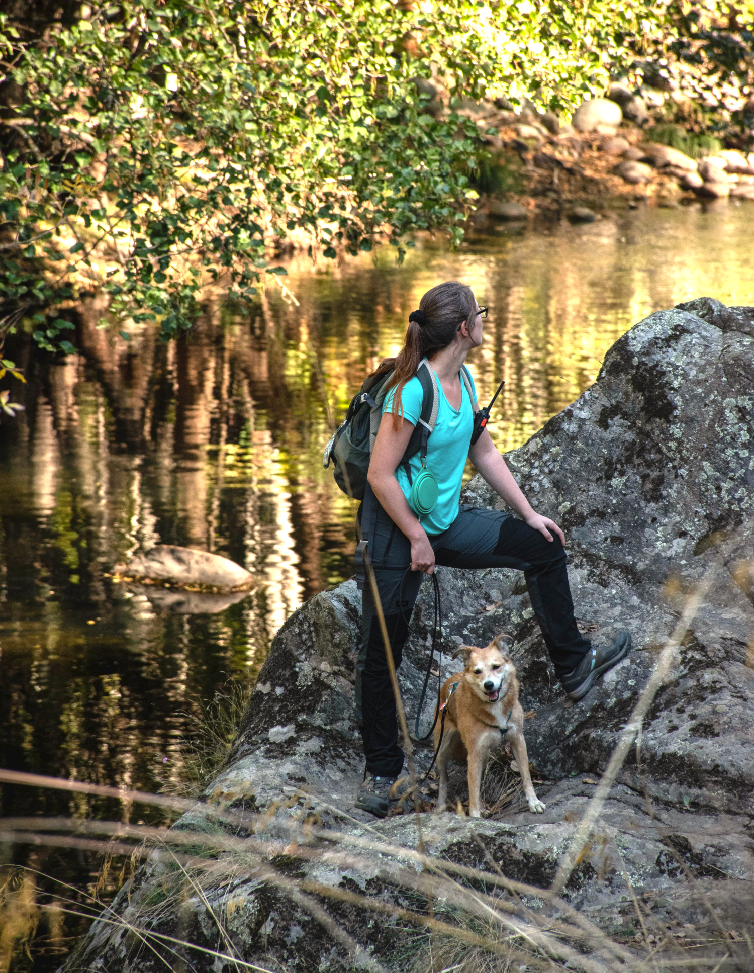 En ruta durante el retiro.