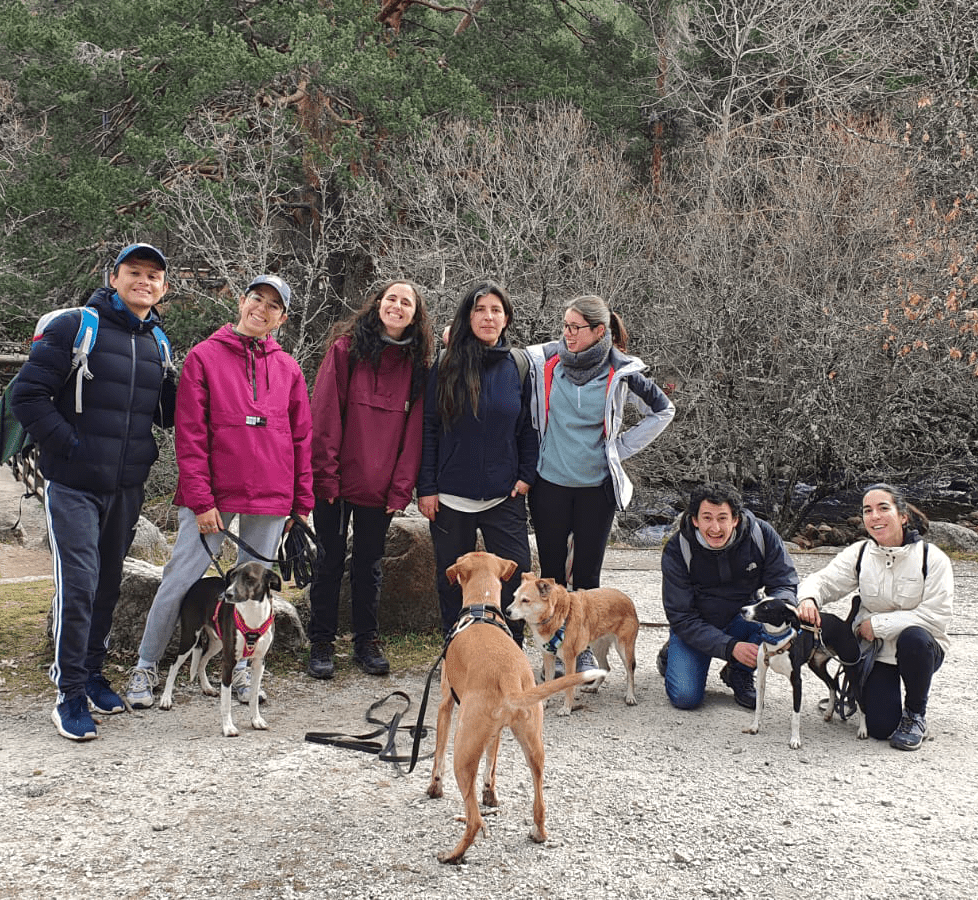 Excursión a la nieve con uno de los grupos de desarrollo con Vínculo Peludo.