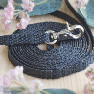 Correa textil de 10mm con mosquetón de pinza mini de MásQcan Tienda o MQC Pet Atelier Correa para perros minis. Ultraligera.