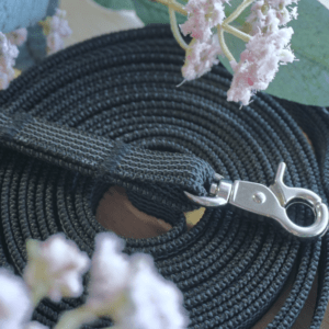 Correa Textil Engomada de 15mm con mosquetón de pinza mini de MásQcan tienda o MQC Pet Atelier