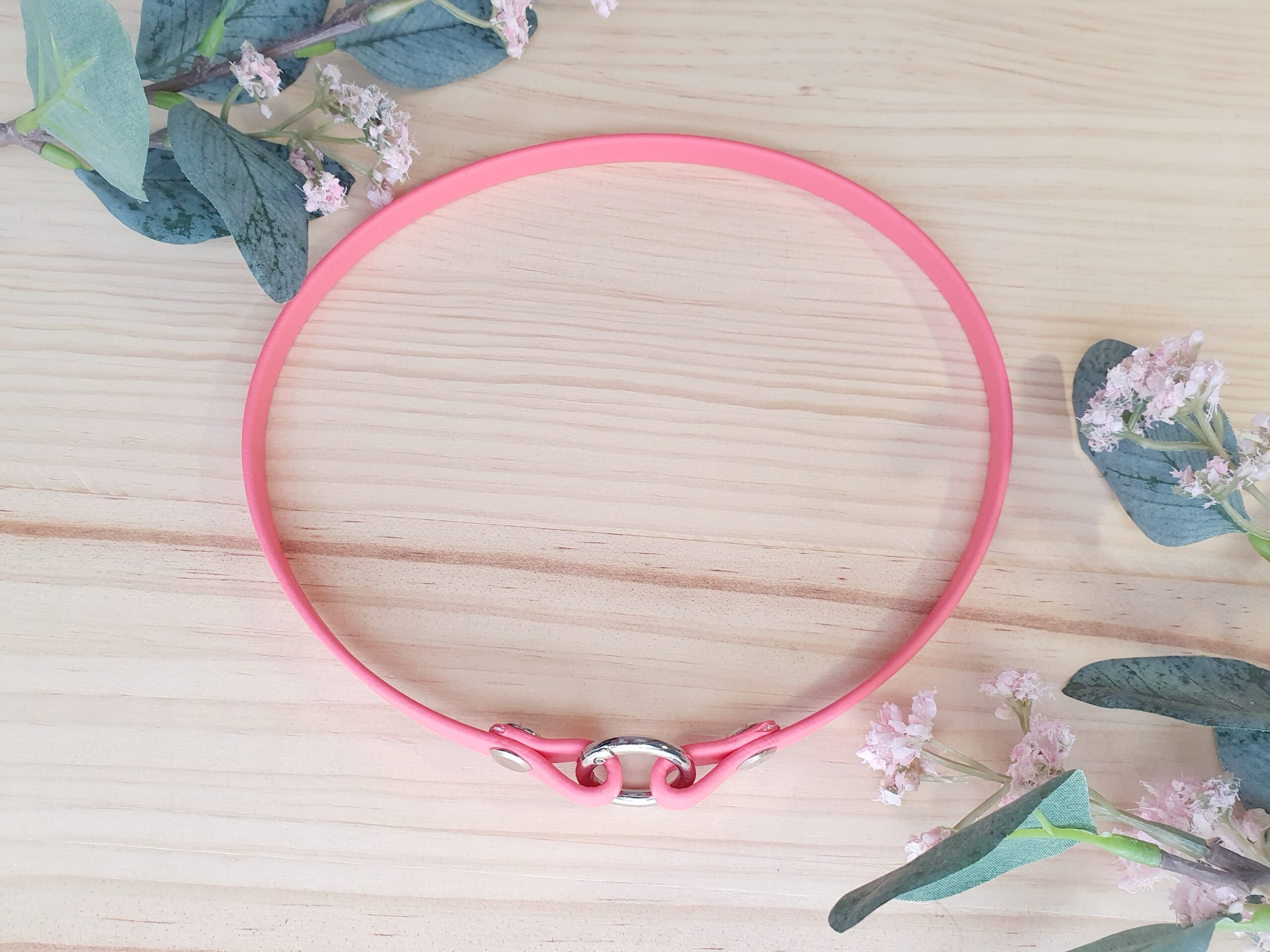 Collar identificativo de biothane Coral Collar identificativo de biothane Coral MásQcan tienda MQC Pet Atelier